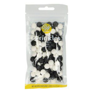 Wilton Sprinkles -Black/White Football