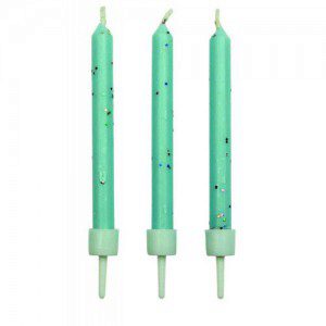 PME Candles Blue Glitter, blaue Kerzen