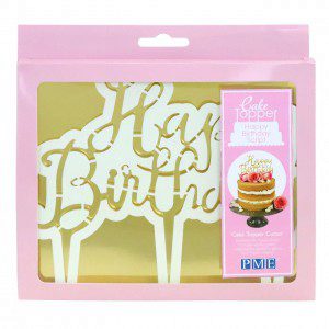 PME Cake Topper Ausstecher Happy Birthday - Skript