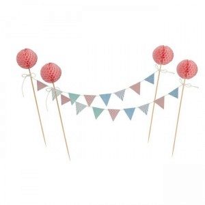 Dr.Oe - Tortenwimpel Pompom Set/2, Topper