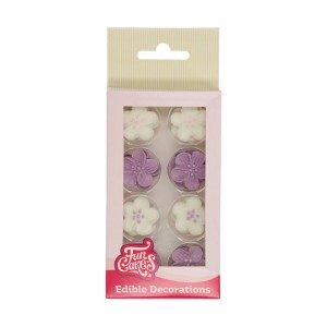 FC Zucker Dekorationen Blume Mix lila Set/24