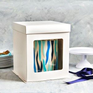 FC Tall Cake Box 21 x 21 x 23,5 cm - Weiß