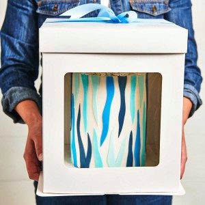 FC Tall Cake Box 26 x 26 x 29,4 cm - Weiß