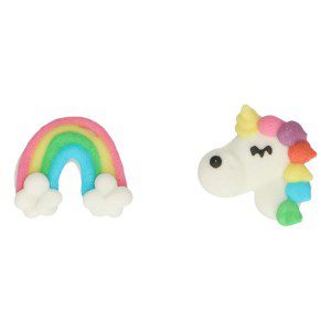 FC Zuckerdekorationen Einhorn & Regenbogen Set/8