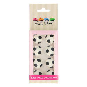 FC Dekorationen aus Zuckerpaste Fußball Set/8