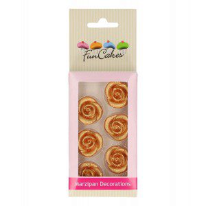 FC Marzipan Dekorationen Goldene Rosen Set 6-teilig