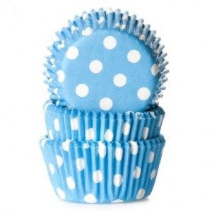 HoM - Mini Backförmchen / Mini Baking cups Polkadot Blue