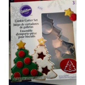 Wilton Cookie Cutter Set, Tanne & Kreis & Stern