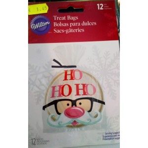 Wilton Treat Bags, kleines Sackerl mit HoHoHo-Aufdruck