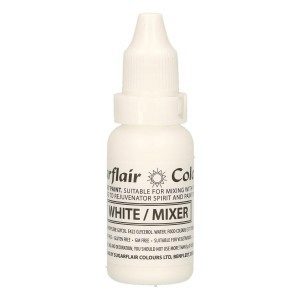 SU Edible Droplet Paint - White/Mixer- 14ml