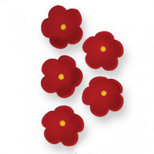 PME Medium Red Blossoms Pkg/30