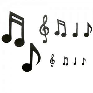 PWK Extra Large Music Notes, 10-teilig