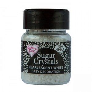RD Edible Sparkling Sugar Crystals - Pearlescent White 