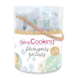 ScrapCooking Buchstaben & Zahlen Stößel Ausstecher Set/36