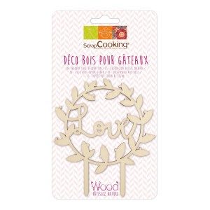 Scrapcooking Tortenaufleger Holz Liebe