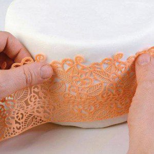 Silikomart Wonder Cakes Silicone Lace Mat -Slim Baroc-