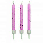 PME Candles Pink Glitter, rosa Kerzen