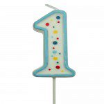 PME Large Candle Blue Number 1 - Kerze