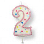PME Large Candle Pink Number 2 - Kerze