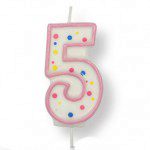 PME Large Candle Pink Number 5 - Kerze