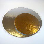 FC Tortenunterlagen in gold / silber, 3 Stück, 20 cm, rund