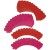 Wilton Cupcake Wrappers Glitzernd Rot & Rosa, 24 Stück