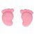 FC Zuckerdekorationen Baby Füße Set rosa Set/16