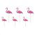 PartyDeco Topper Flamingo Set 6-teilig