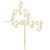 PartyDeco Holz Cake Topper "Oh Baby"