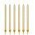 PartyDeco Geburtstagskerzen Gold 12,5cm 12 Stück