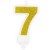 PartyDeco Geburtstagskerze Nummer 7- Gold